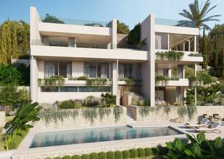 Chalet à Calvià Poble. Villa de lujo a estrenar en venta con vistas al mar en santa pon