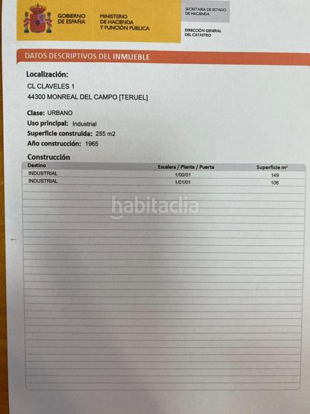 Foto b654c954-d4fa-4cde-90ae-7ccce2e5c237. Terreno residencial se vende nave en Monreal del Campo