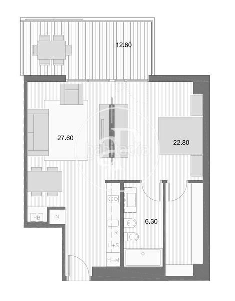 Foto dccb2833-b5ef-45e5-ab3b-a0695a336fcf. Piso 68m<sup>2</sup> en Finestrelles Esplugues de Llobregat