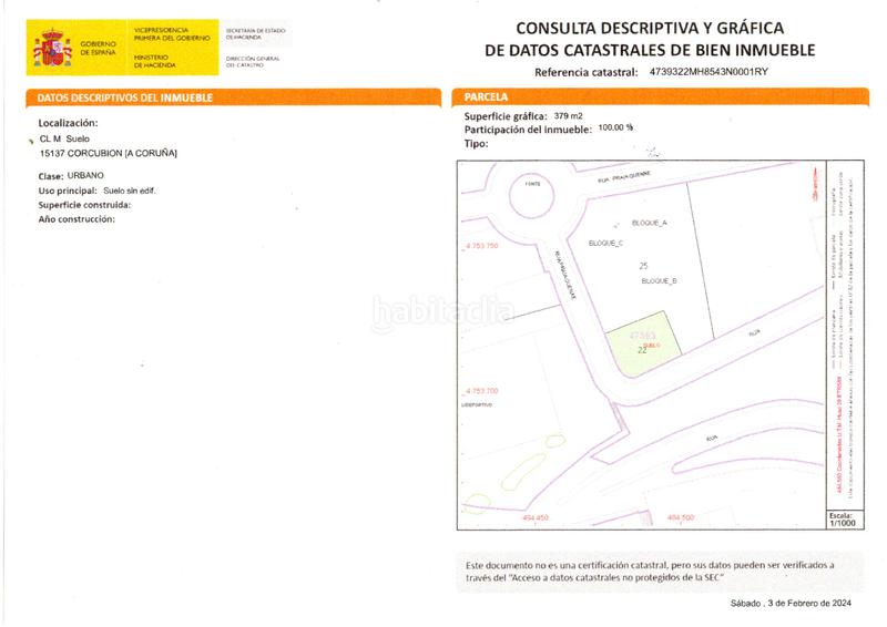 Foto 0f7aecd9-de1f-40e0-baf1-9f3b27fd0a78. Terreno residencial en Corcubión