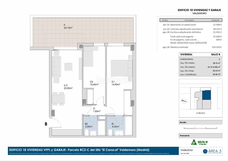 Foto 501adaf9-feba-4354-b269-c82e84e19da2. Pis a calle bélgica 14 a Altos del Olivar-El Caracol Valdemoro