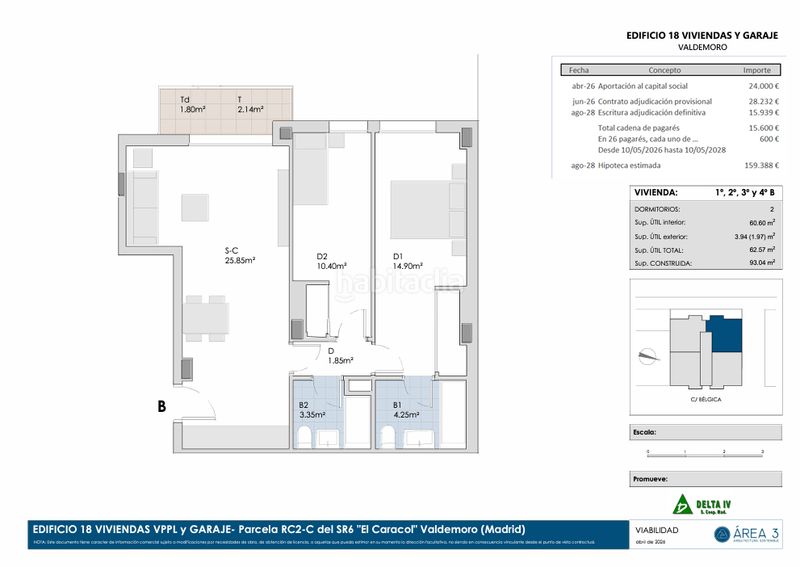 Foto ad5bf831-e143-47c9-83dd-8cd3b24d2c9d. Pis a calle bélgica 14 a Altos del Olivar-El Caracol Valdemoro