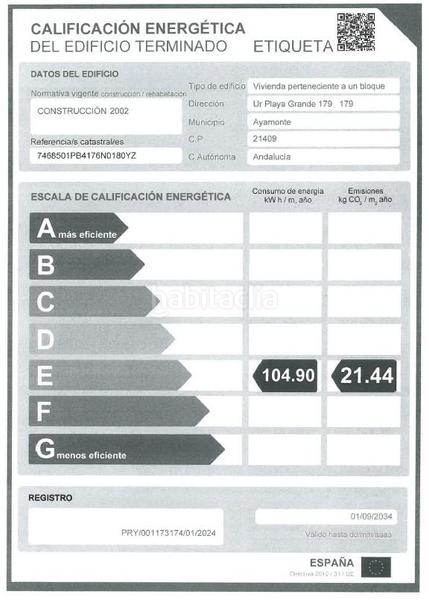 Foto 096aa89a-2fb6-4a3b-924a-6da3527d516a. Apartament amb aparcament piscina a Punta del Moral Ayamonte