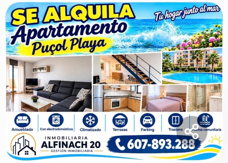 Foto 62cd113c-8554-4d9d-a1f1-521b097fda03. Affitto attico con parcheggio piscina in playas de Puçol Puçol