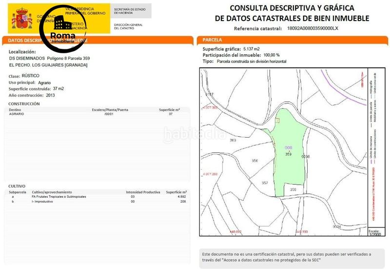 Foto 0d0d682d-9788-4a45-b595-71d01dc8b540. Masia amb aparcament a Guájares (Los)