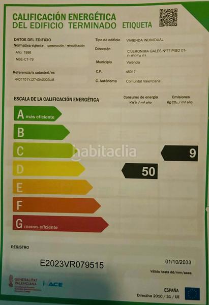 Foto b7480c56-cadb-444c-b1ab-bff98892517c. Alquiler piso en L´Hort de Senabre Valencia