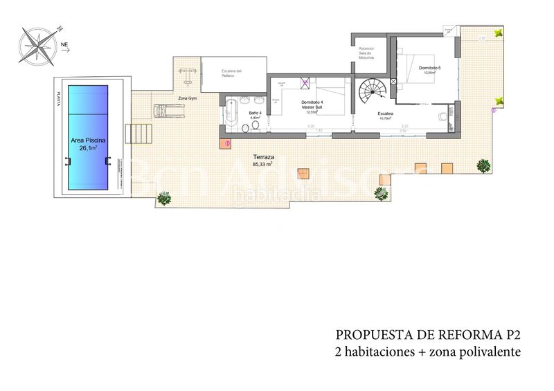 Foto 0758cb38-6743-44e9-9566-d668f781ef21. Àtic amb calefacció aparcament piscina a Tres Torres Barcelona