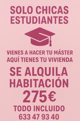 Lloguer Pis  Carretera hidum. Se alquila habitación solo para chicas estudiantes!!! junto a la