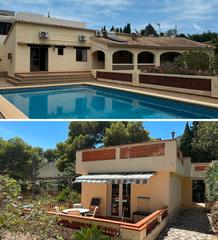 Chalet in Carrer de calist 41. Amplia parcela con 2 viviendas, piscina, jardín y vistas al mont