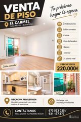 Pis a Carrer de la murtra 95. Luminoso piso de 3 habitaciones con balcón en el corazón de el c