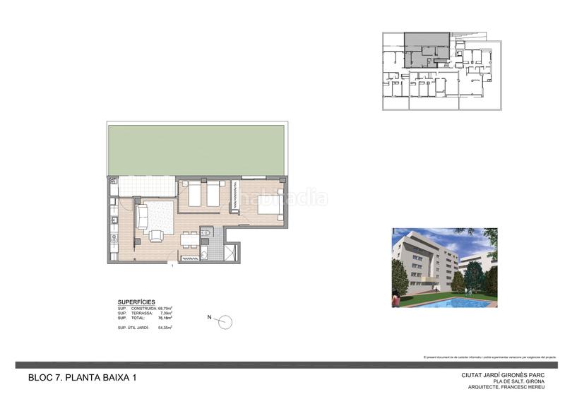 Foto 4d29ee74-bba1-46e3-ae6f-e6015600dad6. Ground floor 68m<sup>2</sup> with heating parking pool in Barri dels Escriptors Salt