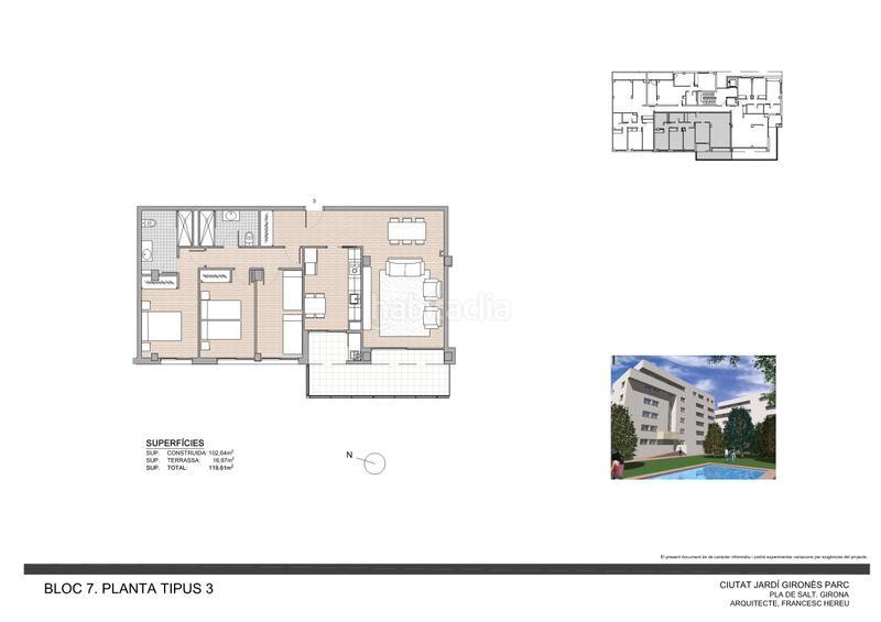 Foto b82cd7f3-806a-4235-9a96-d184dc2669b4. Flat 102m<sup>2</sup> with heating parking pool in Barri dels Escriptors Salt