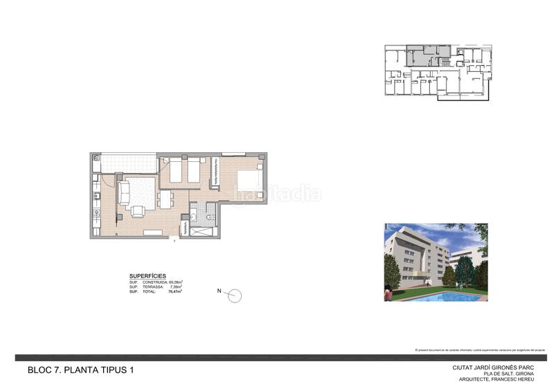 Foto a993bc02-6f0b-4af1-a3f1-c175fa0a0b7e. Etagenwohnung 69m<sup>2</sup> mit heizung parking pool in Barri dels Escriptors Salt