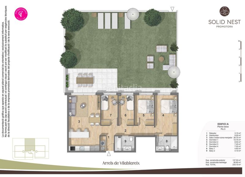 Foto 51f6325c-2d29-4abb-ab30-4622a62306e0. Planta baixa amb aparcament piscina a Vilablareix