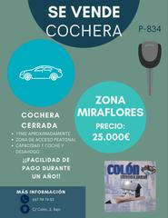 Aparcament cotxe a Martos. Se vende cochera cerrada en zona miraflores por 25.000€