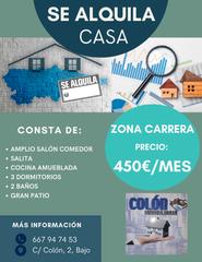 Location Maison à Martos. Se alquila casa, ???? en zona carrera?? por 450€/mes.