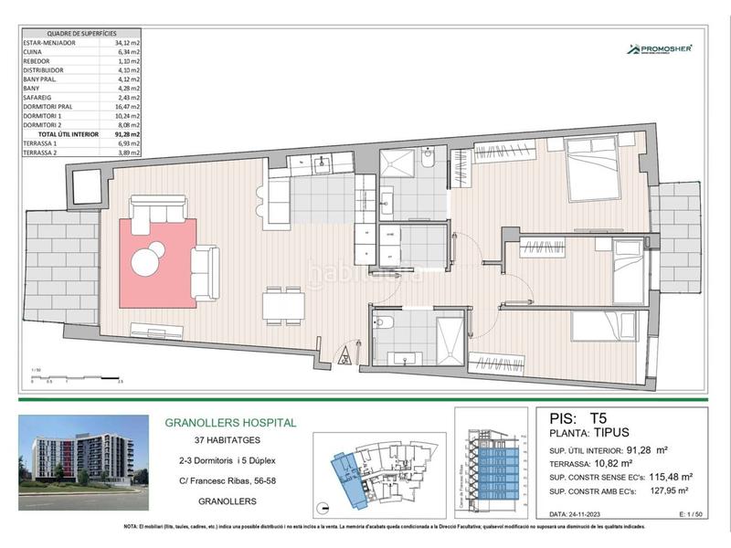 Foto 254ea621-40a8-4c91-8faa-bda23f14f2bb. Piso en francesc ribas 56 piso en venta en Font Verda en Granollers