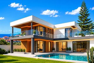 Chalet  Calle lomo del canario. Obra nueva  villa de lujo turnkey con piscina infinita y vistas