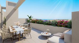 Àtic a Estepona Golf. Ático de 2 dormitorios con vistas al mar en ubicación de golf