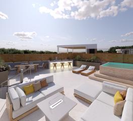 Àtic a Zona Calvario. Ático nuevo de 3 dormitorios con solarium y piscina privada en e