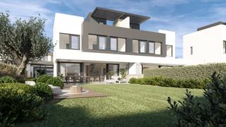 Casa aparellada a Nueva Atalaya. Villa adosada recién construida con sótano y jardín privado en a