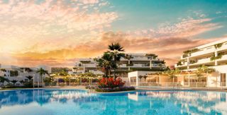 Planta baja en Casares Golf - Casares del Sol. Apartamento de 3 dormitorios en planta baja con jardín en nuevo