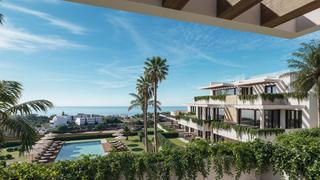 Attique à Bahía Dorada. Ático con piscina privada y vistas al mar  estepona oeste