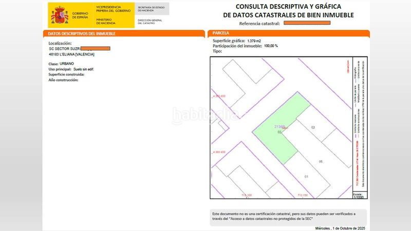 Foto a82d8763-5b3d-4c6f-b1d7-08ea37bd8333. Terreny residencial a El Paraíso-Los Almendros Eliana (l´)