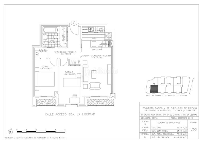 Foto 7292b256-e210-47ba-894d-039a3f3ee3b4. Penthouse 146m<sup>2</sup> in avenida de lisboa 12 in Muelle Ceuta
