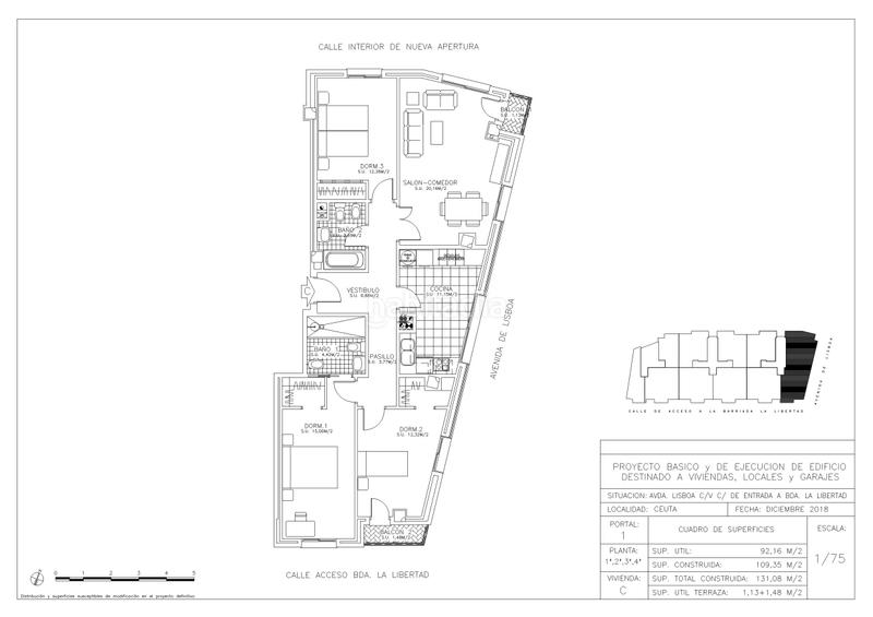 Foto 36d99cab-5c32-462e-b399-65f37a2e8de9. Etagenwohnung 133m<sup>2</sup> in avenida de lisboa 12 in Muelle Ceuta