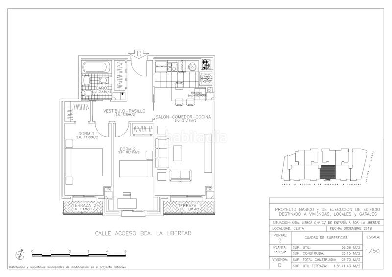 Foto f9e7bb4f-66cf-43fd-95bb-a0273c30999b. Etagenwohnung 133m<sup>2</sup> in avenida de lisboa 12 in Muelle Ceuta