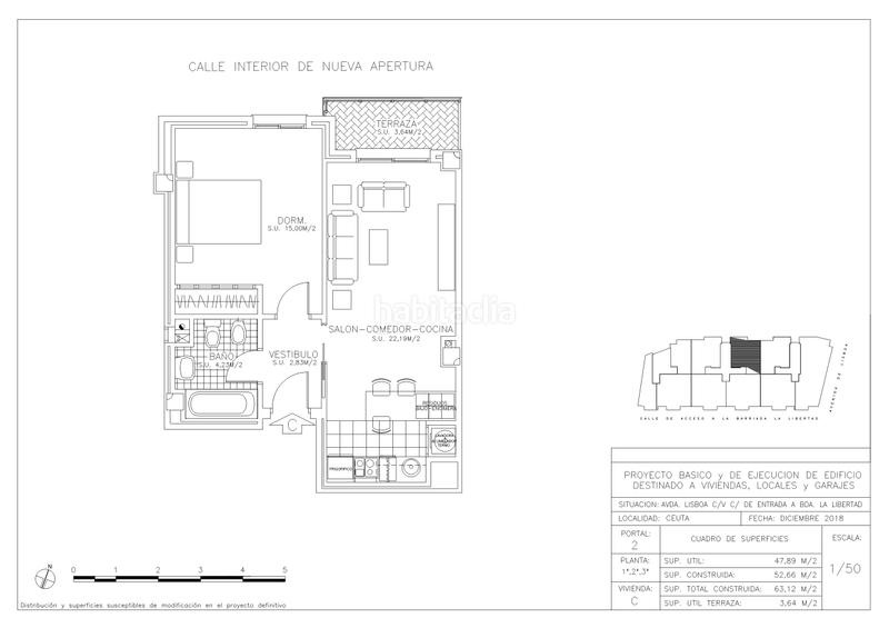 Foto 6a2e83a7-d3e8-4352-82a0-5602b381c1bf. Piso 66m<sup>2</sup> en avenida de lisboa 12 en Muelle Ceuta