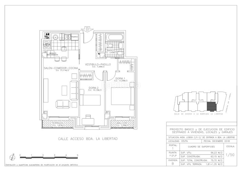 Foto b88363ed-4af5-4a4b-84eb-7ef7531a6c78. Appartement 78m<sup>2</sup> dans avenida de lisboa 12 dans Muelle Ceuta