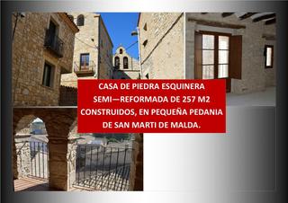 Casa a Sant Martí de Riucorb. Casa de piedra esquinera de 257 m2 prcticamnte reformada de pied