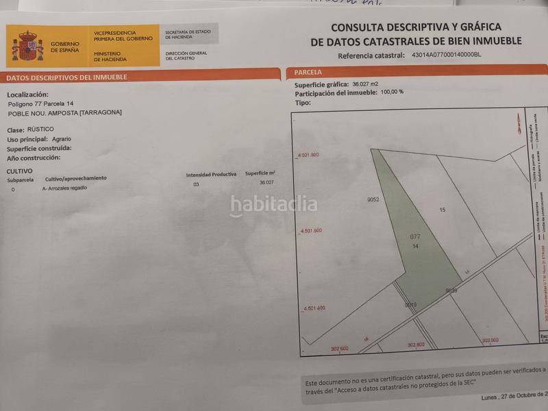 Foto 198a304c-9735-4661-8a52-a757019b91c2. Finca rústica en venta!! tierra de arroz en pleno rendimiento en Amposta