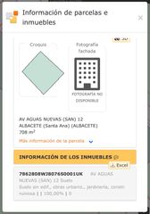 Terreno residencial  Avenida aguas nuevas 12. Solar para edificar
