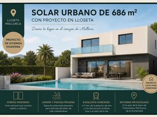 Terreny residencial  Calle doctor fleming. Solar urbano de 686 m con proyecto en lloseta