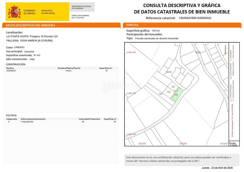 Foto e1d0cb62-b899-4a03-9670-415bcda55f4f. Masia amb aparcament a Mañón