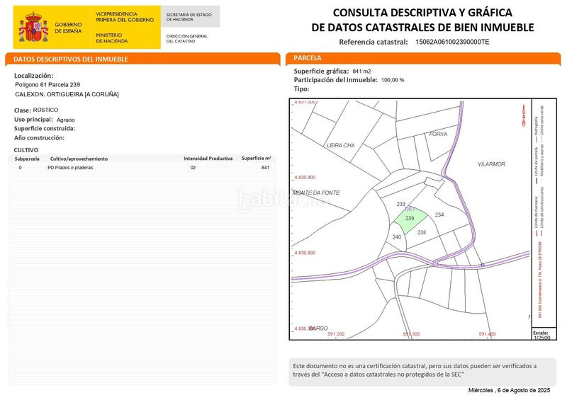 Foto b42a3c36-a6c1-4b55-9bbd-2c41c754c030. Mas avec parking dans Ortigueira