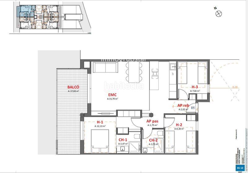 Foto 6fb22a7f-cf53-48f2-a86a-7415b76765c8. Pis amb calefacció aparcament a Platja Gran Palamós