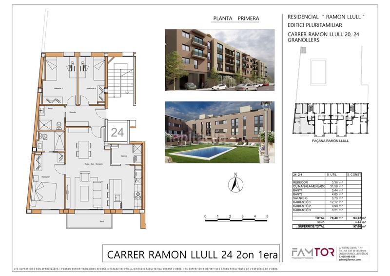Foto 96538a7c-92c3-4b5b-b9fd-b206c1dac710. Appartement 97m<sup>2</sup> dans camí ramon llull 20 dans Hostal Granollers