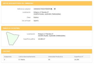 Finca rústica  Ptda coveta plana parc.27 pol17 nº 17. Solvia inmobiliaria  terreno con edificación aldover