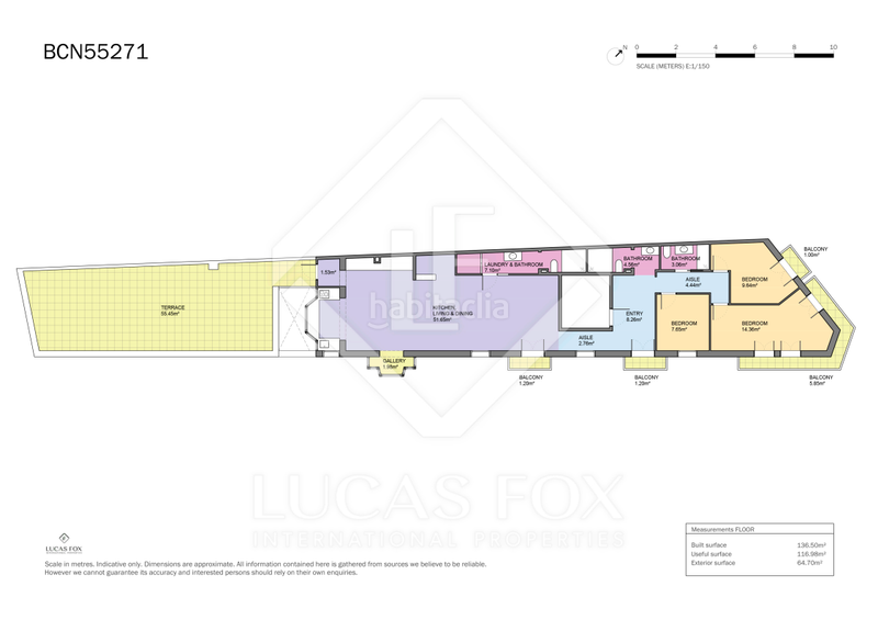 Foto 5e96cbd3-33b0-446c-9ee8-cd933294c496. Piso espectacular propiedad con características únicas de época, techos altos, una terraza de 60m y licencia turística en gràcia, barce en Barcelona
