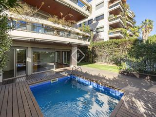 Miete Etagenwohnung in Pedralbes. Exclusiva planta baja con piscina privada en pedralbes