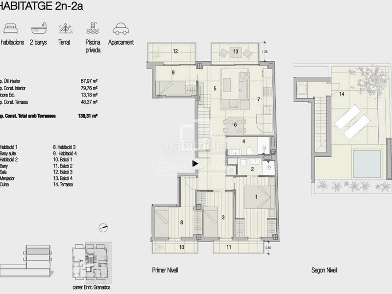 Foto 79f9e163-580d-4bf6-93d5-69a945319d46. Piso ático obra nueva de 140 m, con 4 dormitorios, 2 baños y piscina comunitaria en venta , barcelona en Sant Cugat del Vallès