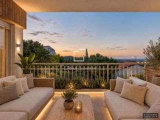 Chalet à La Plana-Bellsoleig. Villa con vistas al mar, jardín privado y amplias terrazas en ve