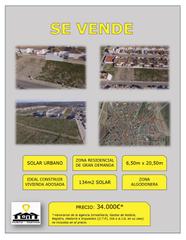 Terreny residencial a Cabezas de San Juan (Las). Solar urbano zona algodonera