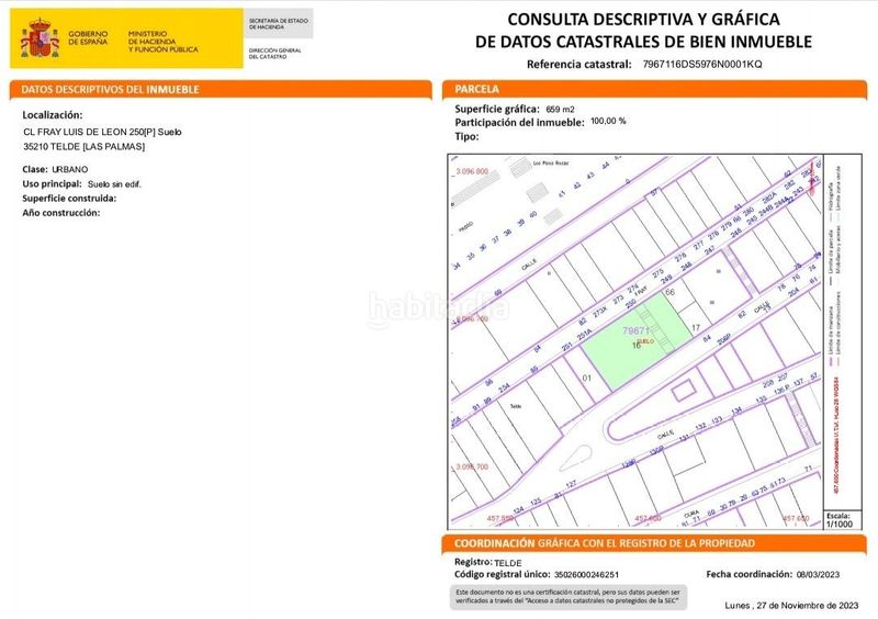 Foto 1d108c9c-a56e-4413-9784-c25668ea807e. Terreno residencial solar urbano consolidado edificable en Telde