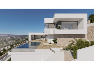 Casa en Cumbre del Sol. Villa contemporánea de lujo con piscina infinita y vistas panorá