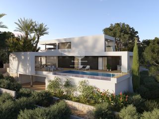 Casa en Cumbre del Sol. Villa de lujo contemporánea con piscina infinita y vistas panorá